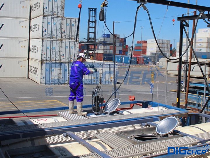 罐式集裝箱高壓（yā）水自動化清洗係統