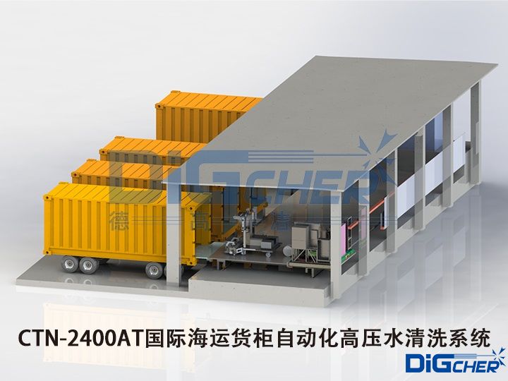 CTN-2400AT國際海運貨櫃自動化高（gāo）壓（yā）水清洗（xǐ）係統