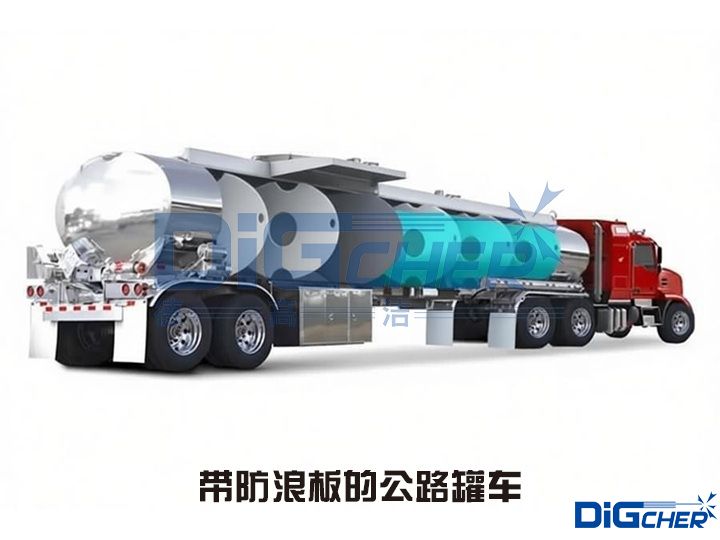 帶防浪板的公路罐車(chē)