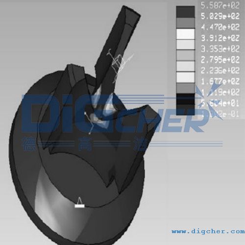 排液閥芯的應（yīng）力雲（yún）圖